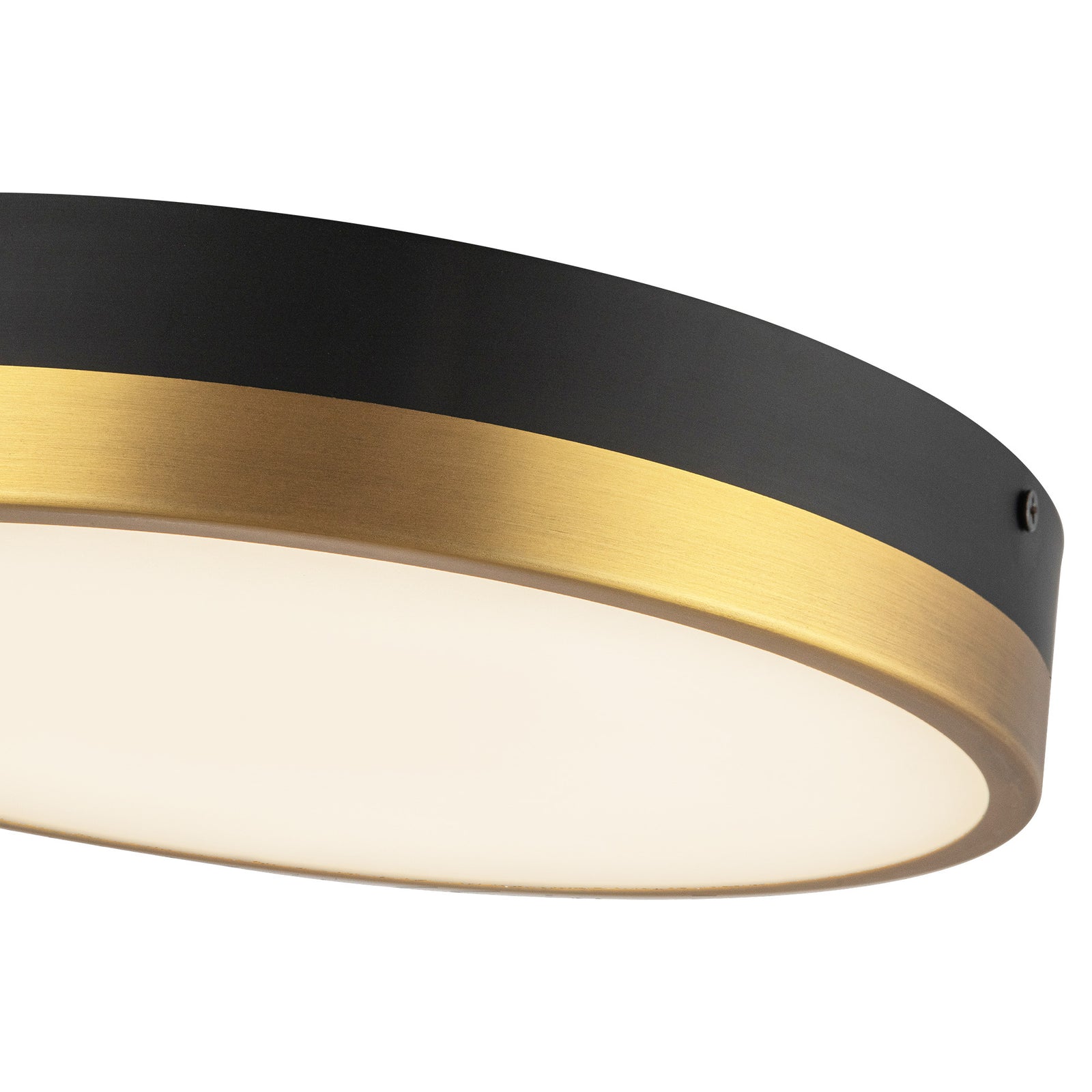 Adelaide 11-in Aged Gold/Matte Black LED Flush Mount