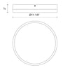 Adelaide 11-in Aged Gold/Matte Black LED Flush Mount