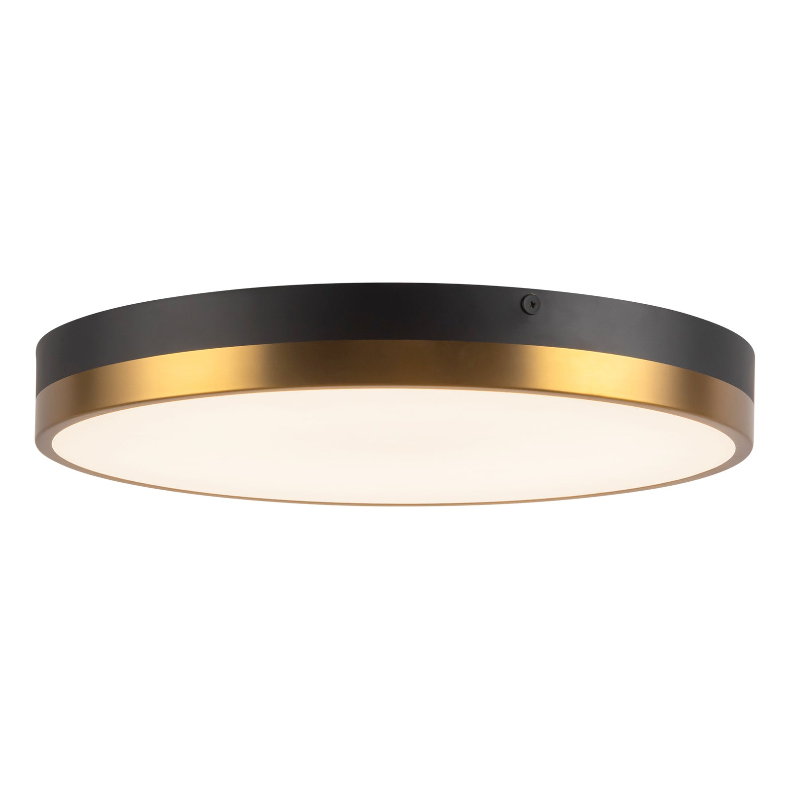 Adelaide 15-in Aged Gold/Matte Black LED Flush Mount