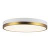 Adelaide 15-in Aged Gold/White LED Flush Mount