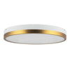 Adelaide 15-in Aged Gold/White LED Flush Mount