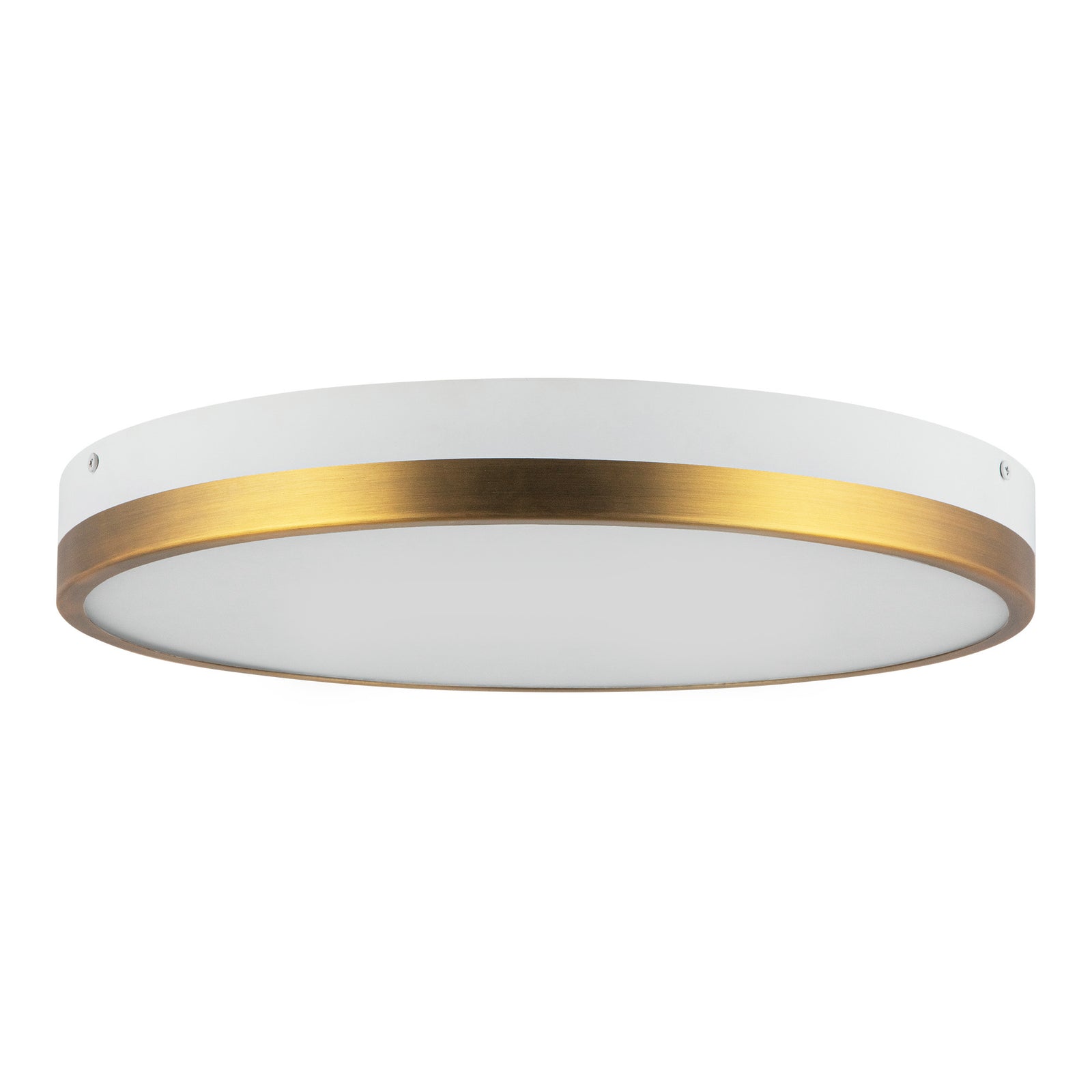 Adelaide 15-in Aged Gold/White LED Flush Mount