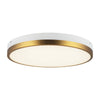 Adelaide 15-in Aged Gold/White LED Flush Mount