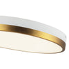 Adelaide 15-in Aged Gold/White LED Flush Mount