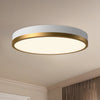 Adelaide 15-in Aged Gold/White LED Flush Mount