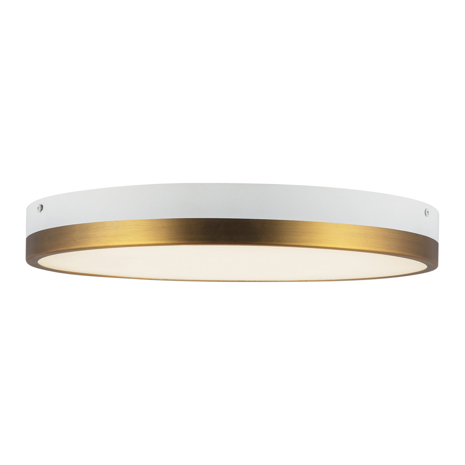 Adelaide 15-in Aged Gold/White LED Flush Mount