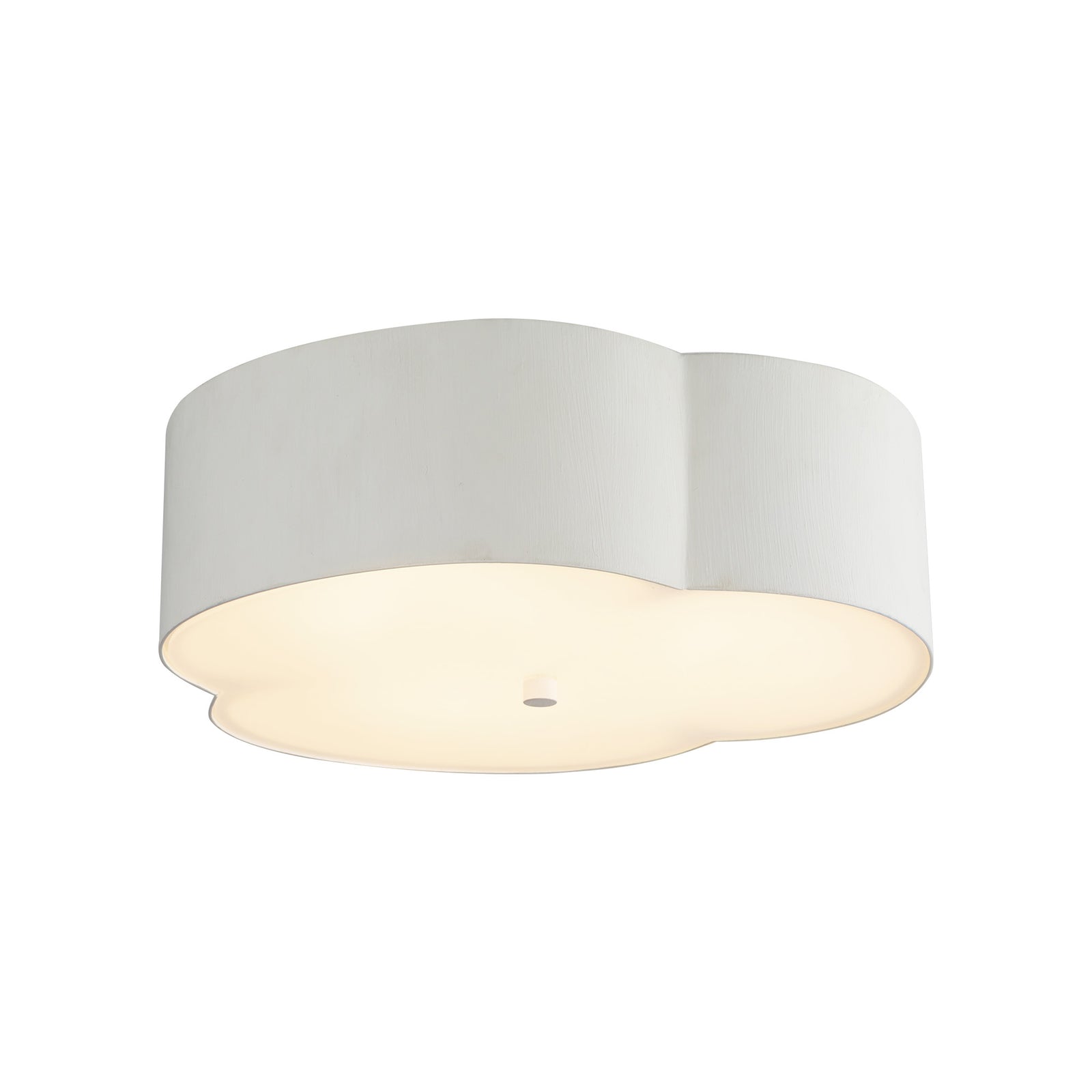 Adella 14-in Antique White Socket Flush Mount