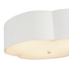 Adella 14-in Antique White Socket Flush Mount