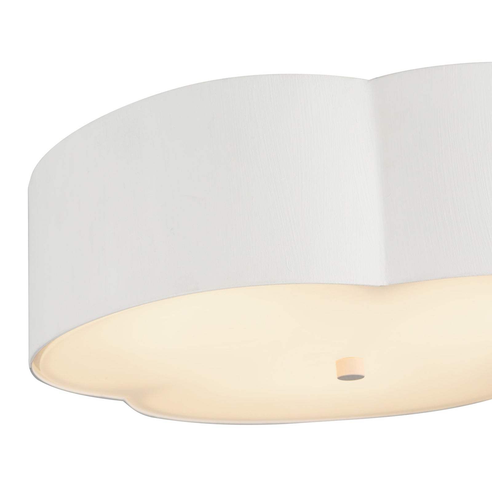 Adella 14-in Antique White Socket Flush Mount