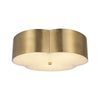 Adella 14-in Brushed Gold Socket Flush Mount