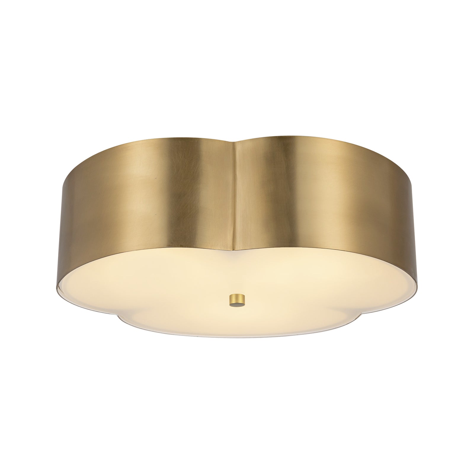 Adella 14-in Brushed Gold Socket Flush Mount