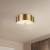 Adella 14-in Brushed Gold Socket Flush Mount