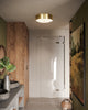 Adella 14-in Brushed Gold Socket Flush Mount