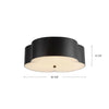 Adella 14-in Brushed Gold Socket Flush Mount