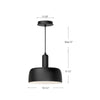 Adriano 10-in White 1 Light Pendant