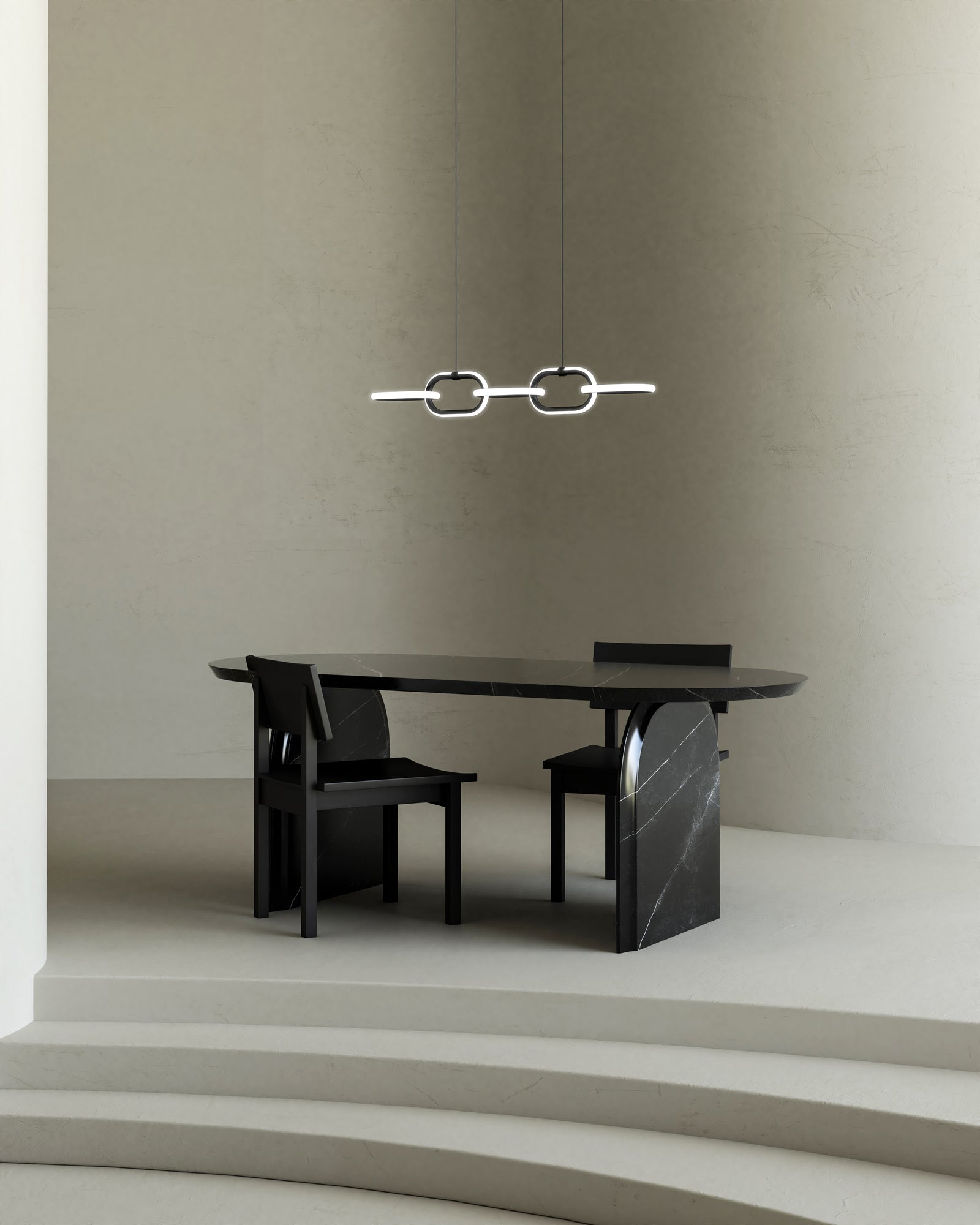 Airen 36-in Black LED Linear Pendant