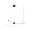 Akari 37-in Black LED Chandeliers