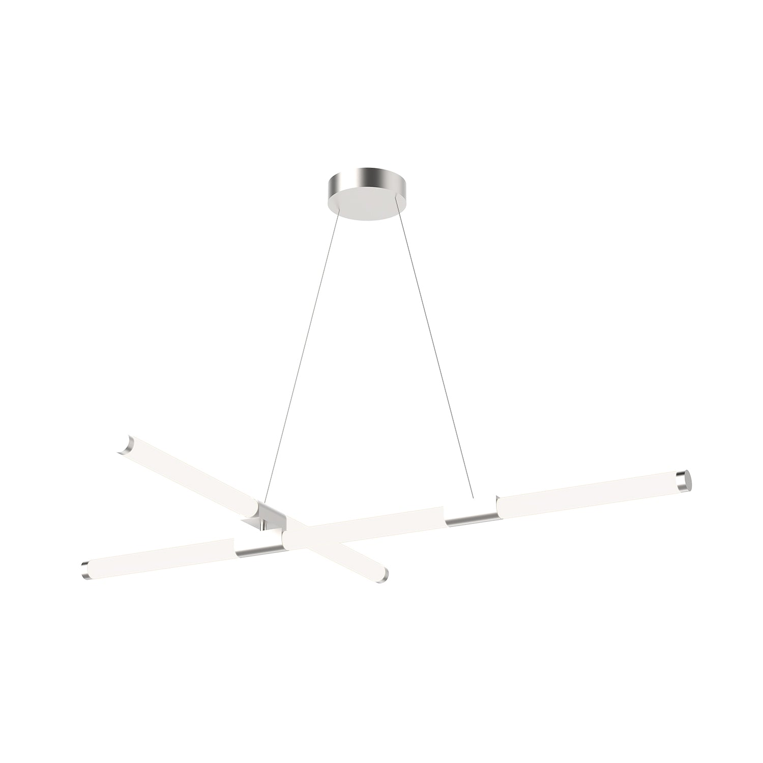 Akari 48-in Brushed Nickel LED Chandeliers