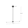 Akari 37-in Black LED Linear Pendant