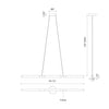 Akari 48-in Black LED Linear Pendant
