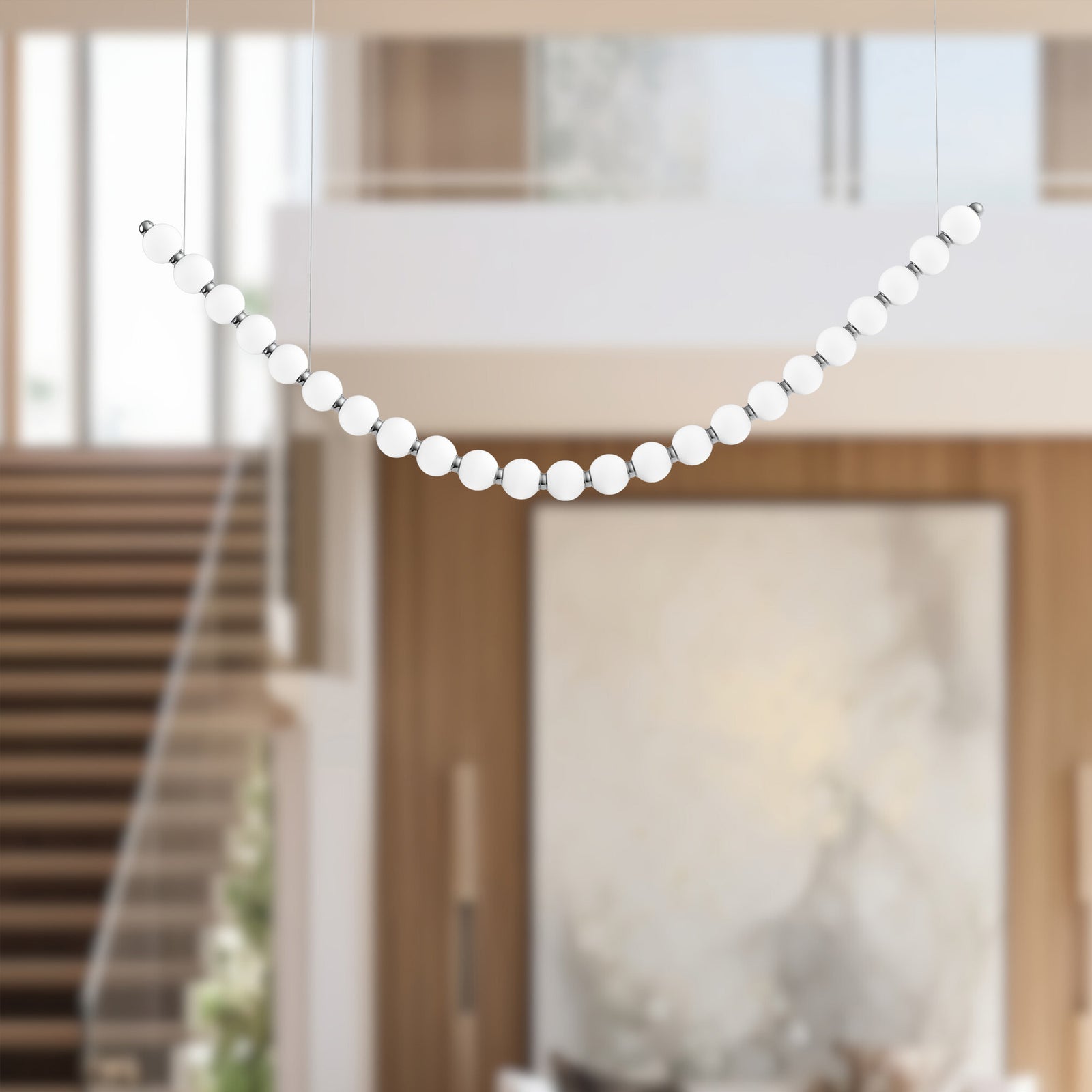 Akoya 79-in Chrome LED Chandeliers