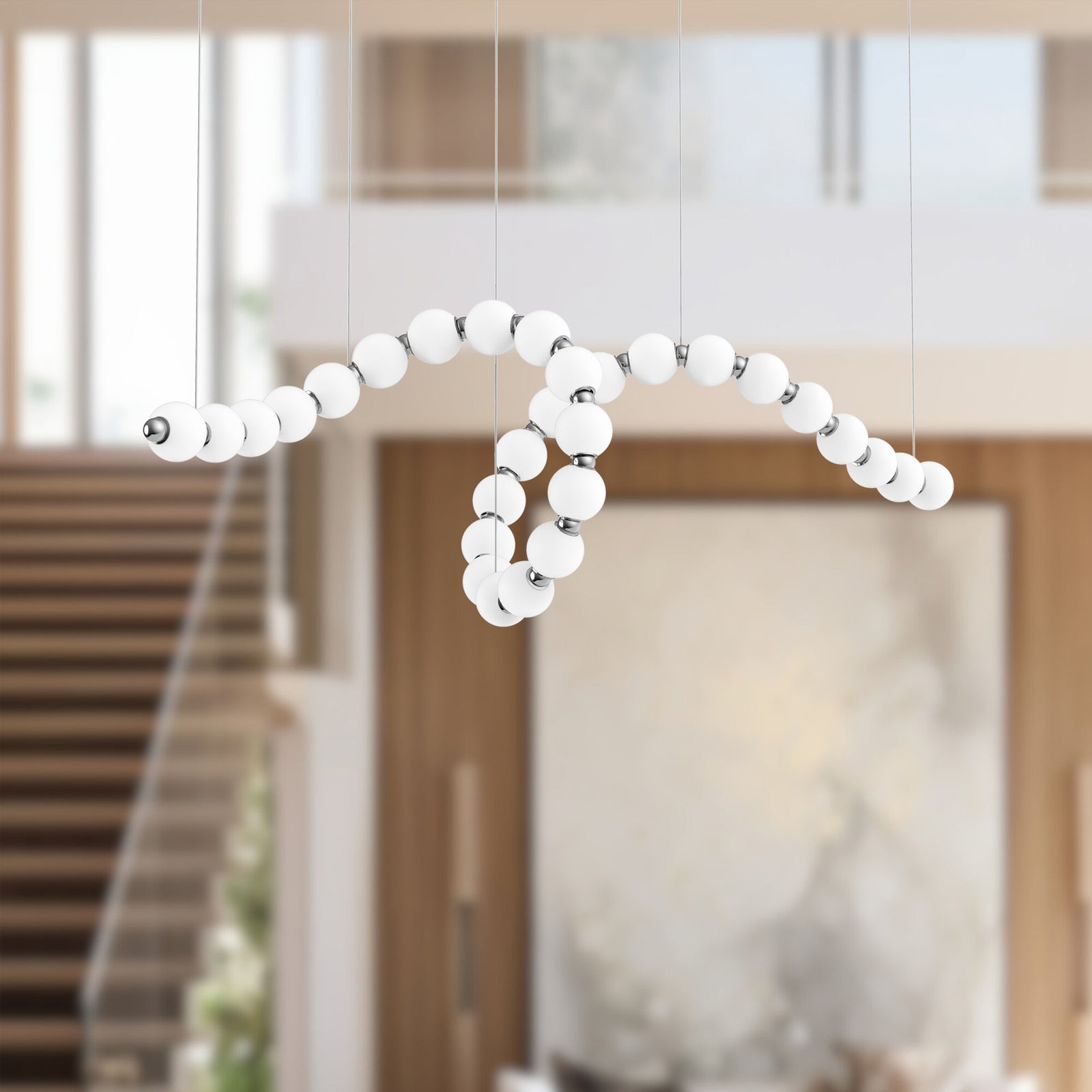 Akoya 100-in Chrome LED Chandeliers