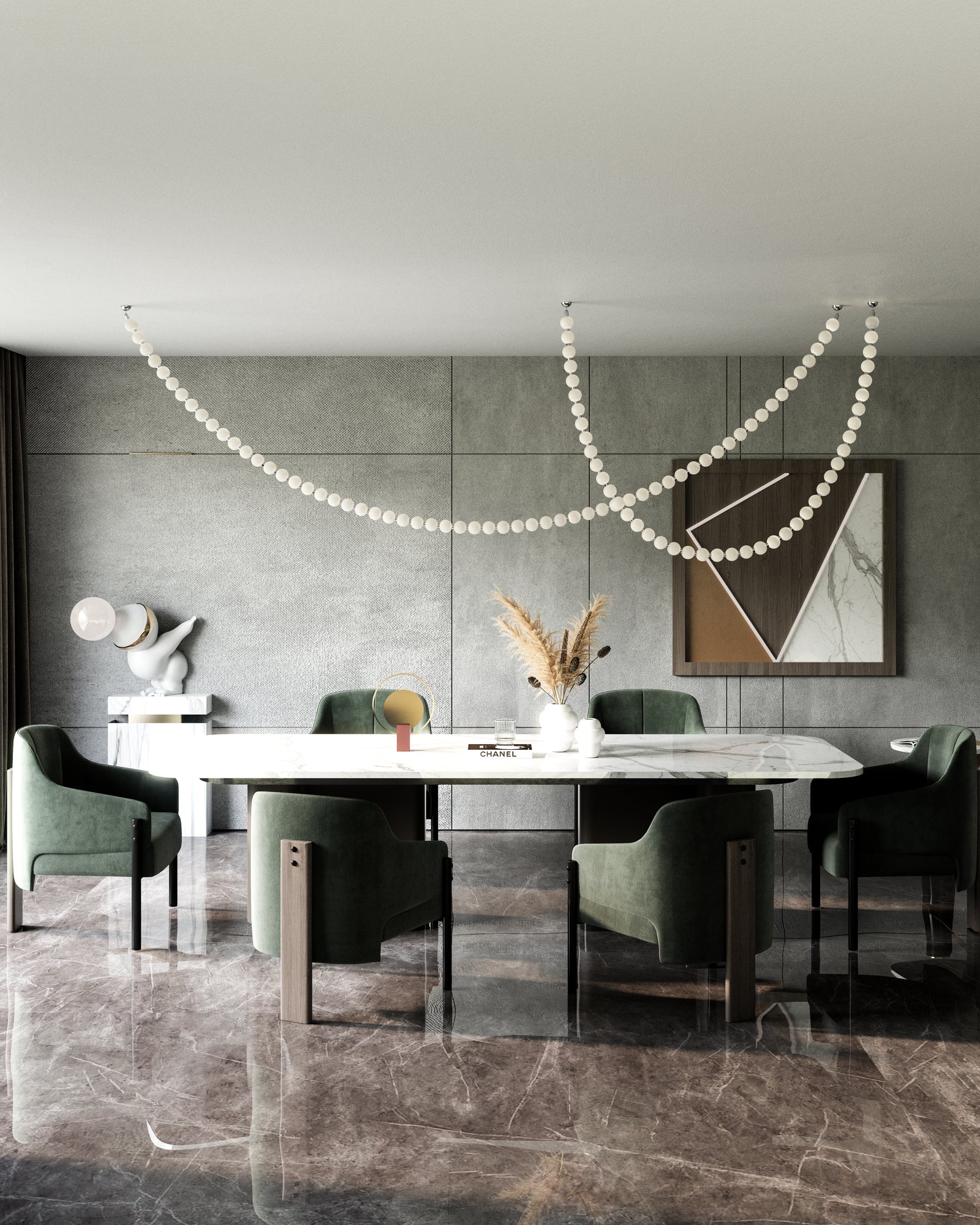 Akoya 17-ft Chrome LED Pendant