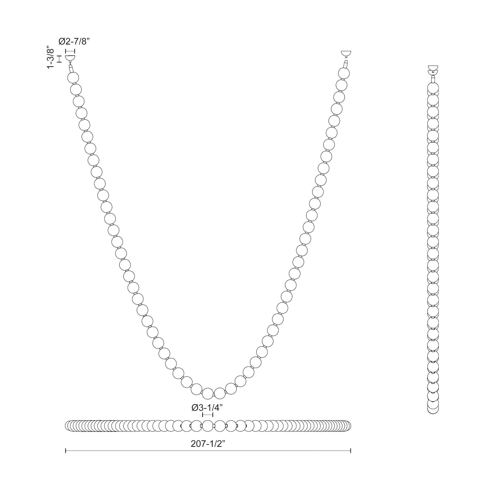 Akoya 17-ft Chrome LED Pendant