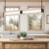 Alai 47-in Urban Bronze/Ribbed Glass LED Linear Pendant