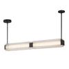 Alai 47-in Urban Bronze/Ribbed Glass LED Linear Pendant