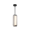 Alai 16-in Urban Bronze/Ribbed Glass LED Pendant