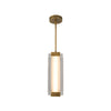 Alai 16-in Vintage Brass/Ribbed Glass LED Pendant