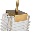 Alai 16-in Vintage Brass/Ribbed Glass LED Pendant