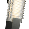 Alai 17-in Urban Bronze/Ribbed Glass LED Wall Vanity