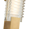 Alai 17-in Vintage Brass/Ribbed Glass LED Wall Vanity
