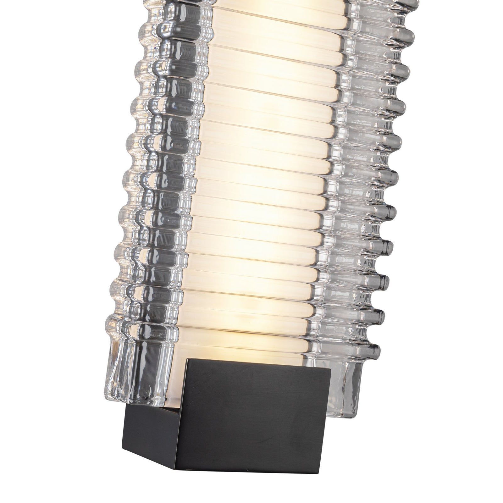 Alai 25-in Urban Bronze/Ribbed Glass LED Wall Vanity