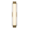 Alai 25-in Vintage Brass/Ribbed Glass LED Wall Vanity