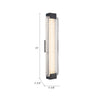 Alai 25-in Vintage Brass/Ribbed Glass LED Wall Vanity