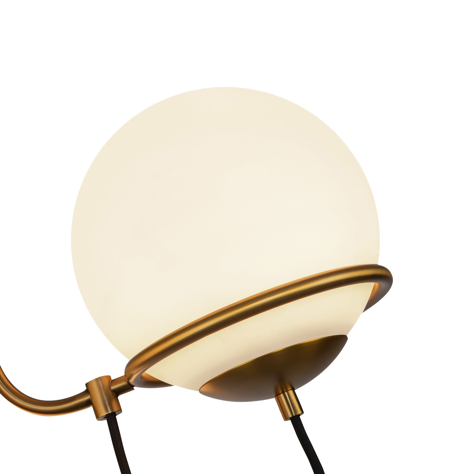 Alba 23-in Aged Brass/Opal Glass 3 Lights Chandelier