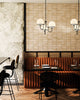 Alba 23-in Matte Black/Opal Glass 3 Lights Chandelier