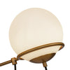 Alba 32-in Aged Gold / Opal Glass 6 Lights Chandelier