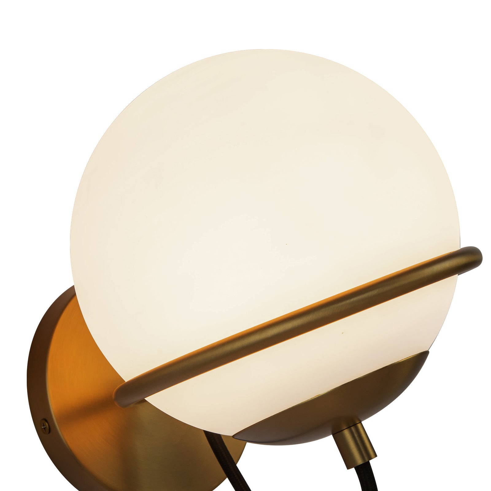 Alba 7-in Aged Brass/Opal Glass 1 Light Wall Vanity