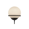 Alba 7-in Matte Black/Opal Glass 1 Light Wall Vanity