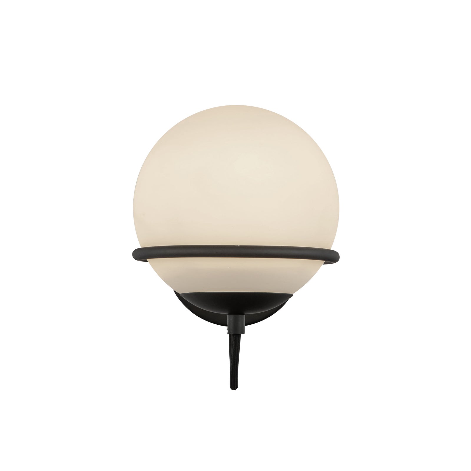 Alba 7-in Matte Black/Opal Glass 1 Light Wall Vanity