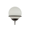 Alba 7-in Matte Black/Opal Glass 1 Light Wall Vanity