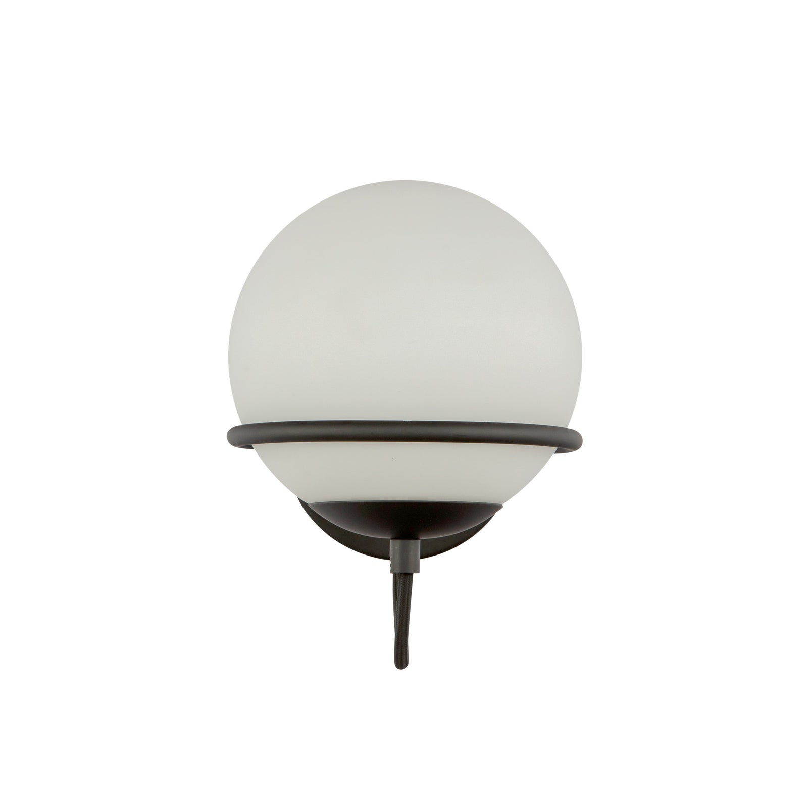 Alba 7-in Matte Black/Opal Glass 1 Light Wall Vanity