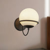 Alba 7-in Matte Black/Opal Glass 1 Light Wall Vanity