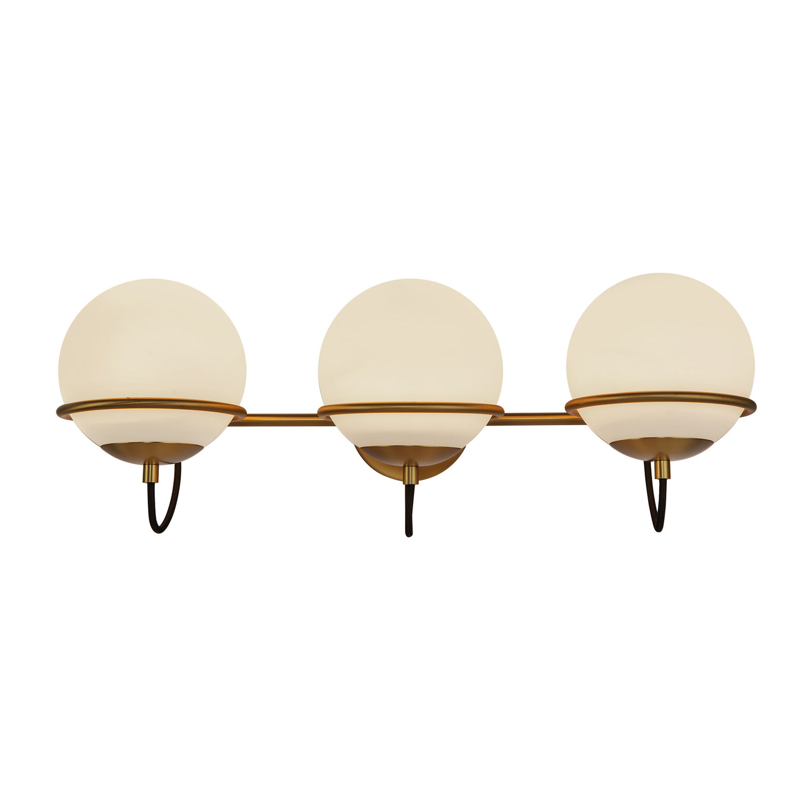 Alba 24-in Aged Brass/Opal Glass 3 Lights Wall Vanity