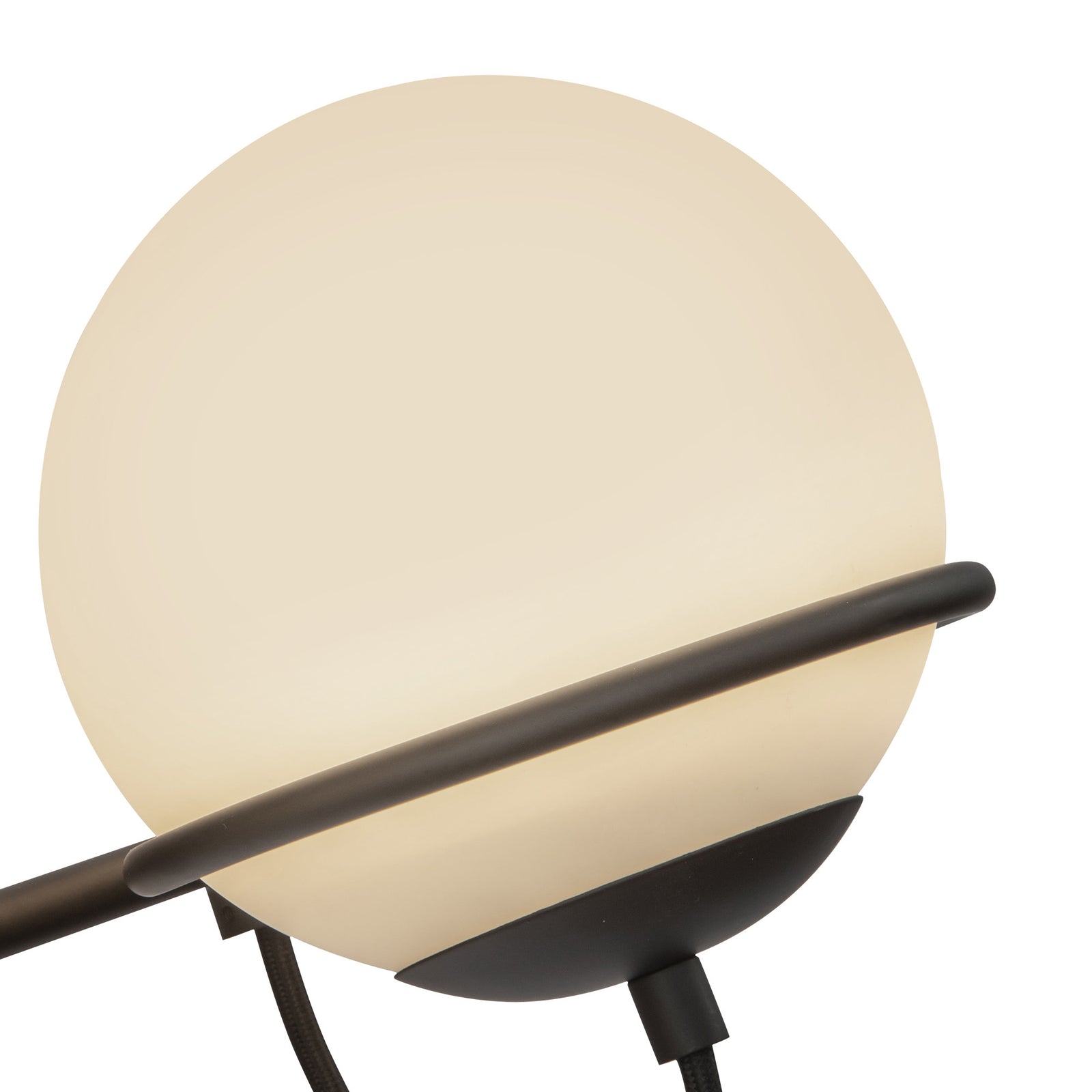Alba 24-in Matte Black/Opal Glass 3 Lights Wall Vanity