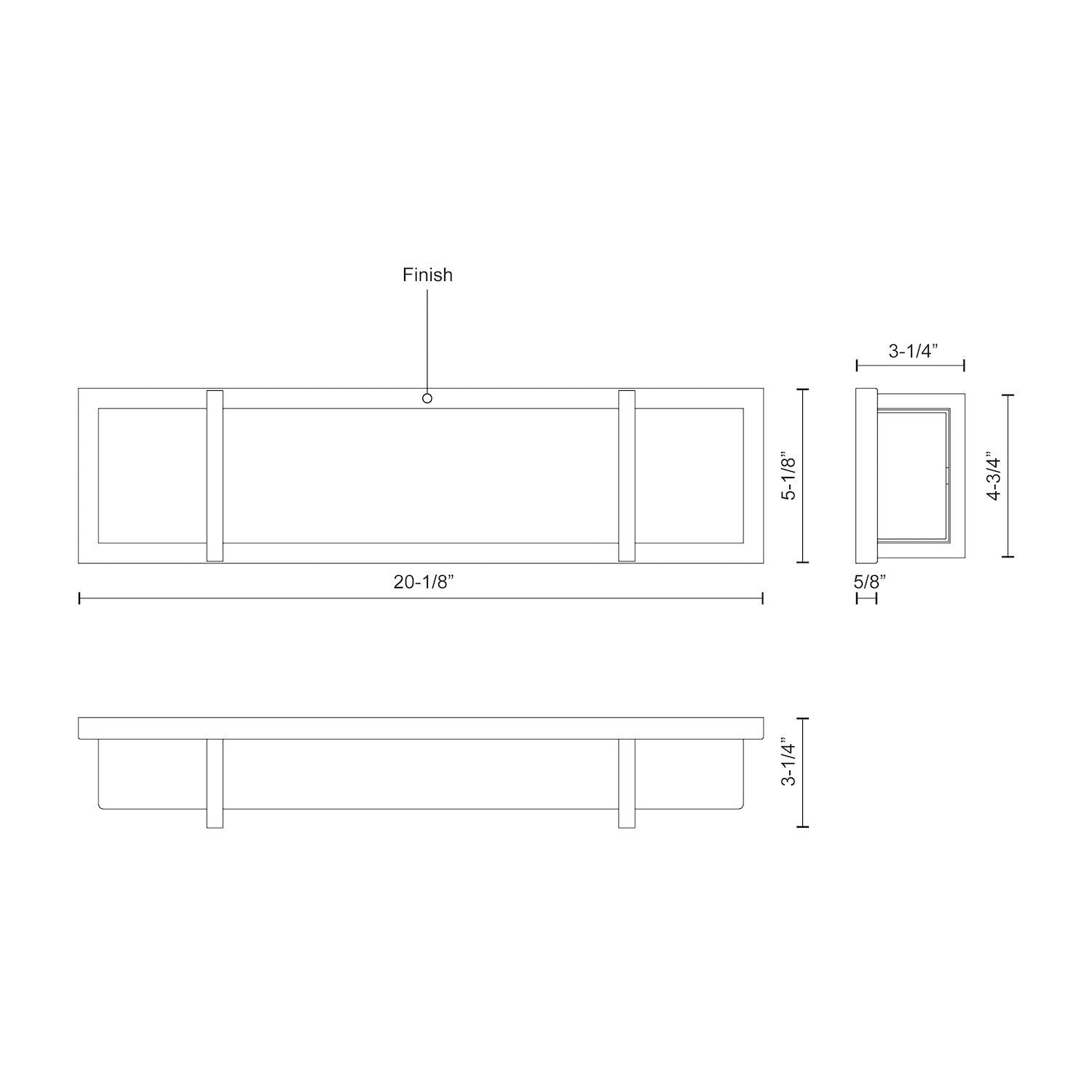 Alberni 20-in Black LED Vanity